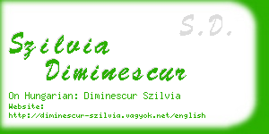 szilvia diminescur business card